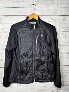 Ariat AriatTEK Women’s Black Quilted Full Zip Hybrid Jacket Size M